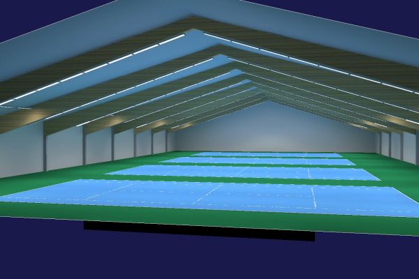 Computersimulation Projekt Tennishalle SRS Altenkirchen